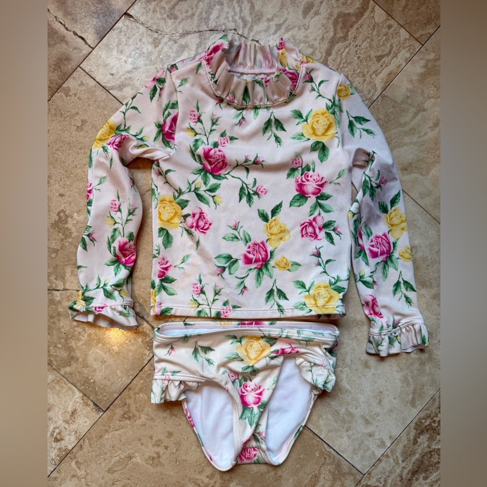 JANIE AND JACK Floral Kids Swim Set